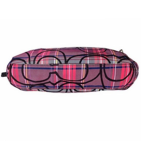 🎉HP🎉COACH Plaid Purse w/Leather Strap - Picture 6 of 9